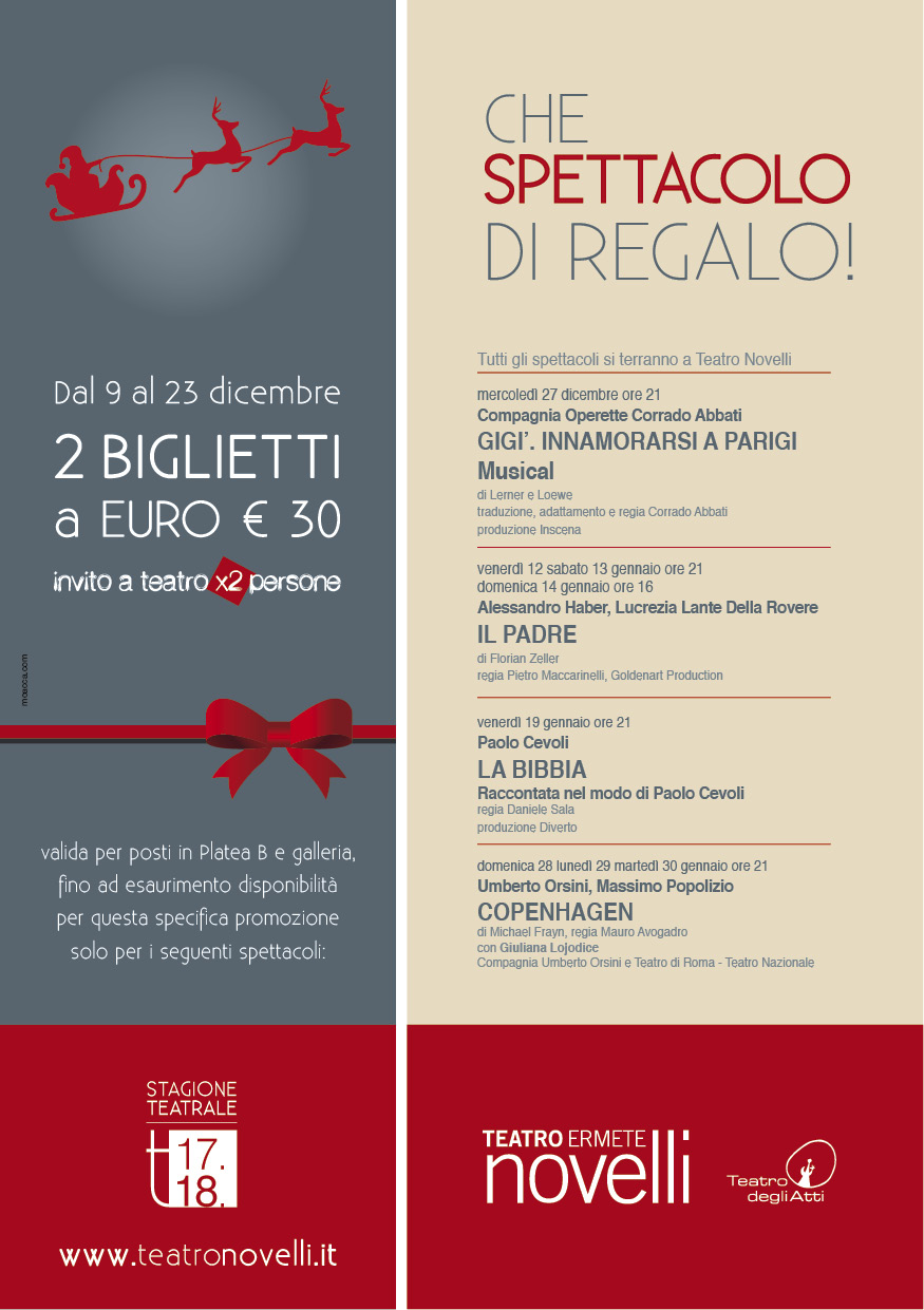 Promozione Natale Teatro Novelli