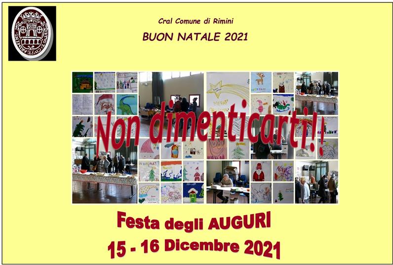 Festa Auguri 2021 RICORDATI!!